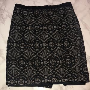 Lace pencil skirt